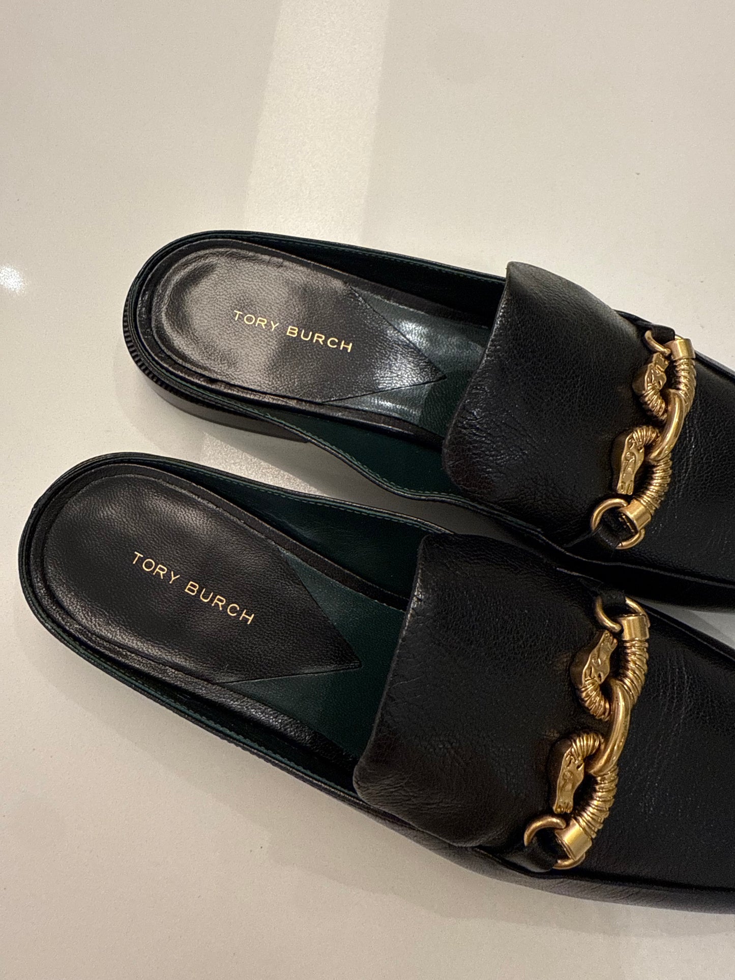 Tory Burch Jessa Backless Loafers Perfect Black 8M