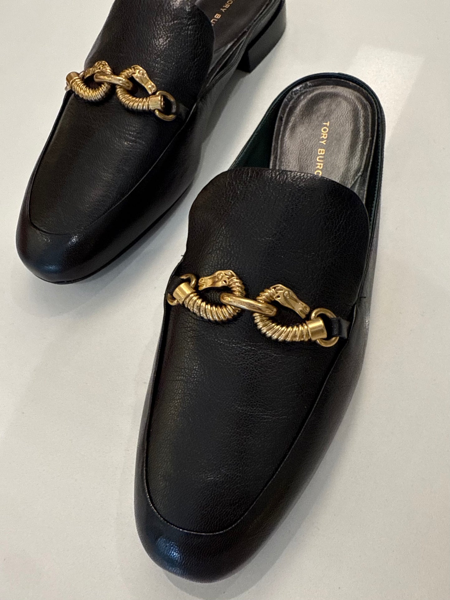 Tory Burch Jessa Backless Loafers Perfect Black 8M