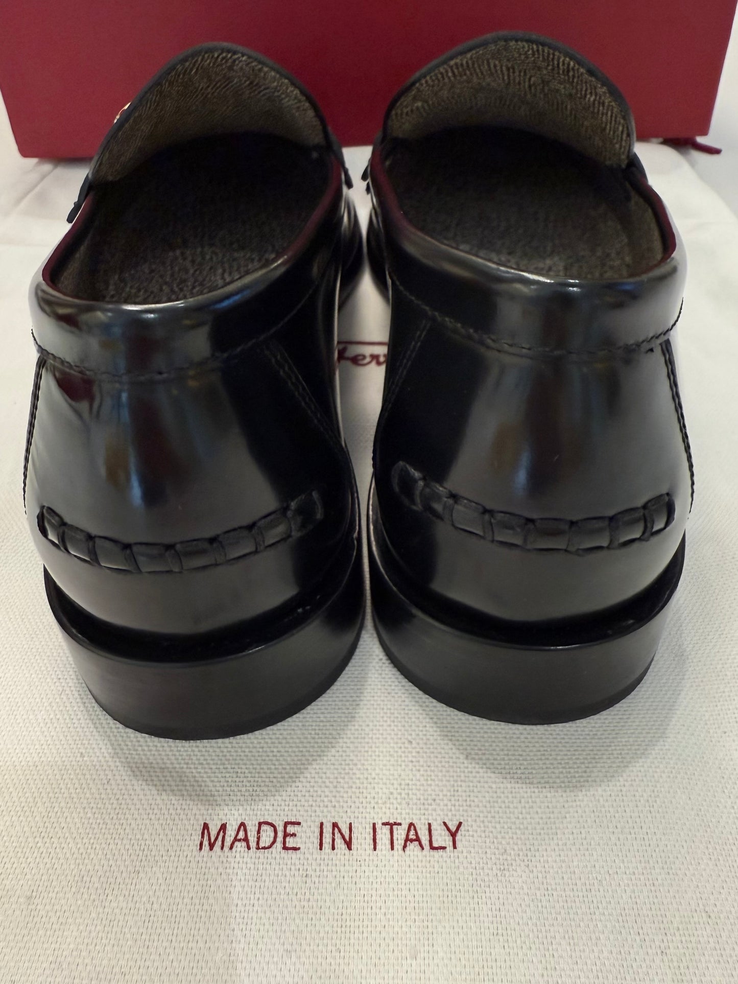 SALVATORE FERRAGAMO Ofelia Gancini Ornament Loafers, Black