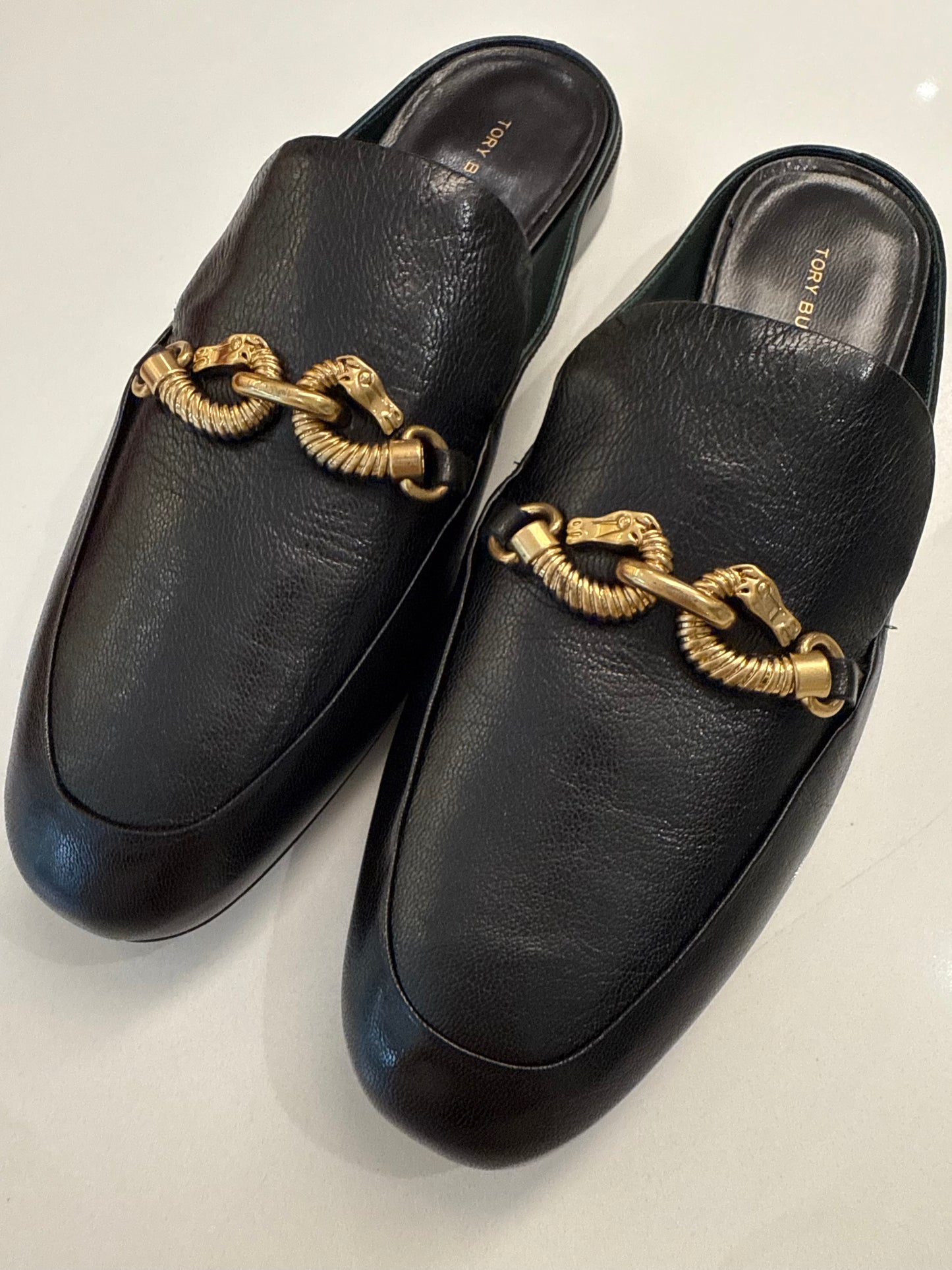 Tory Burch Jessa Backless Loafers Perfect Black 8M
