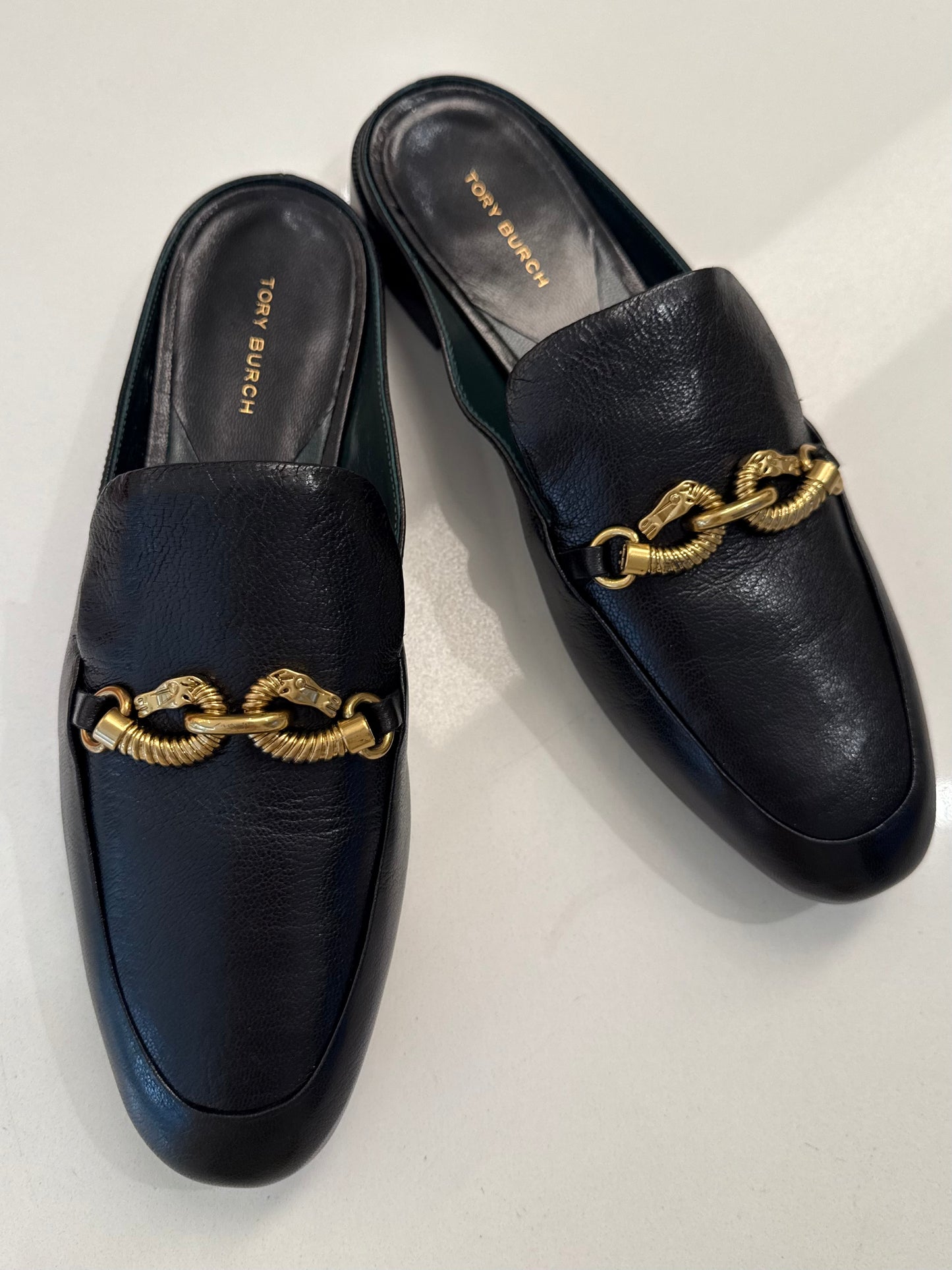 Tory Burch Jessa Backless Loafers Perfect Black 8M