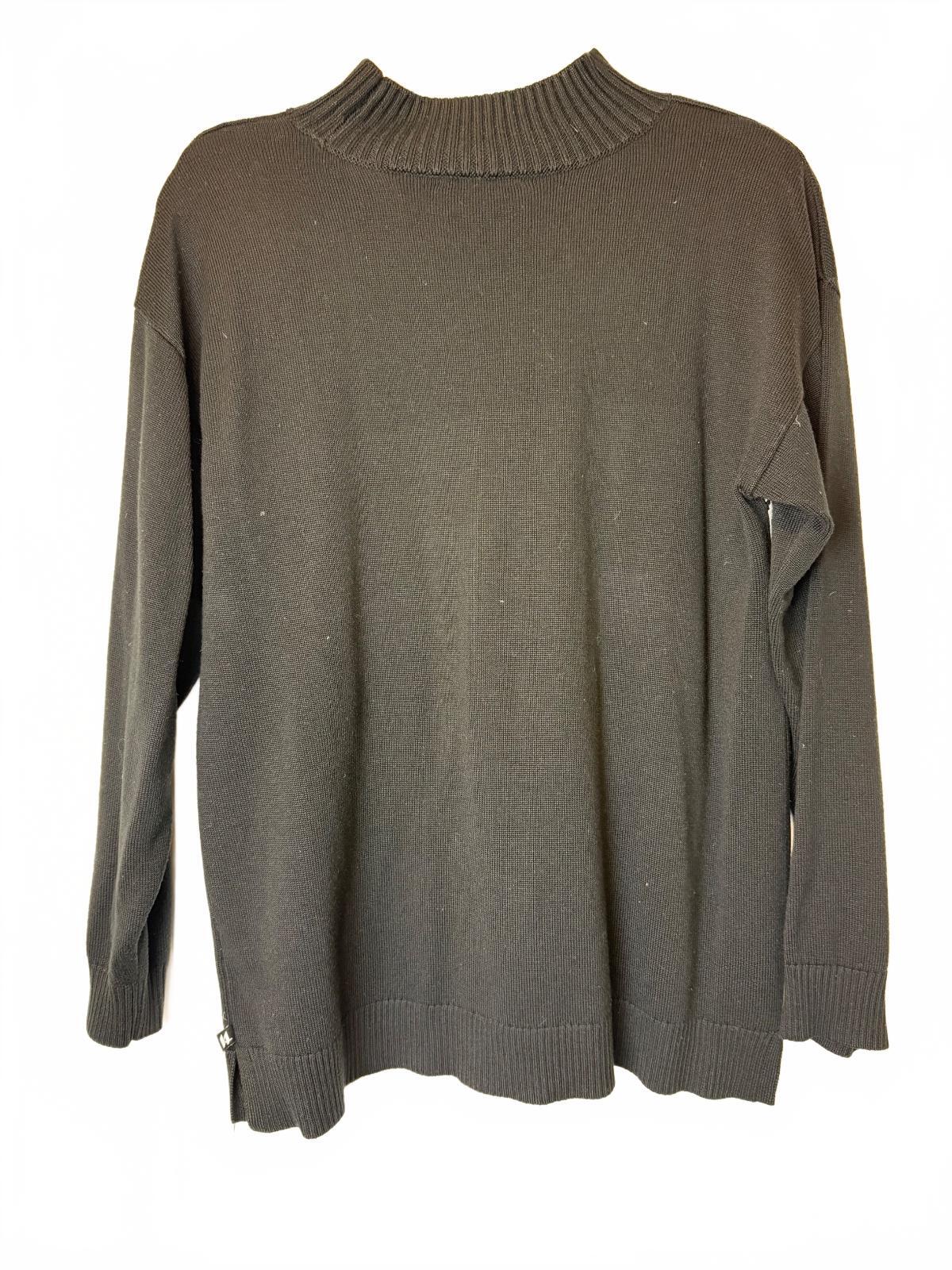 Karl Lagerfeld Paris Choupette Cat Graphic Mock Neck Sweater Black Size S PRE-OWNED