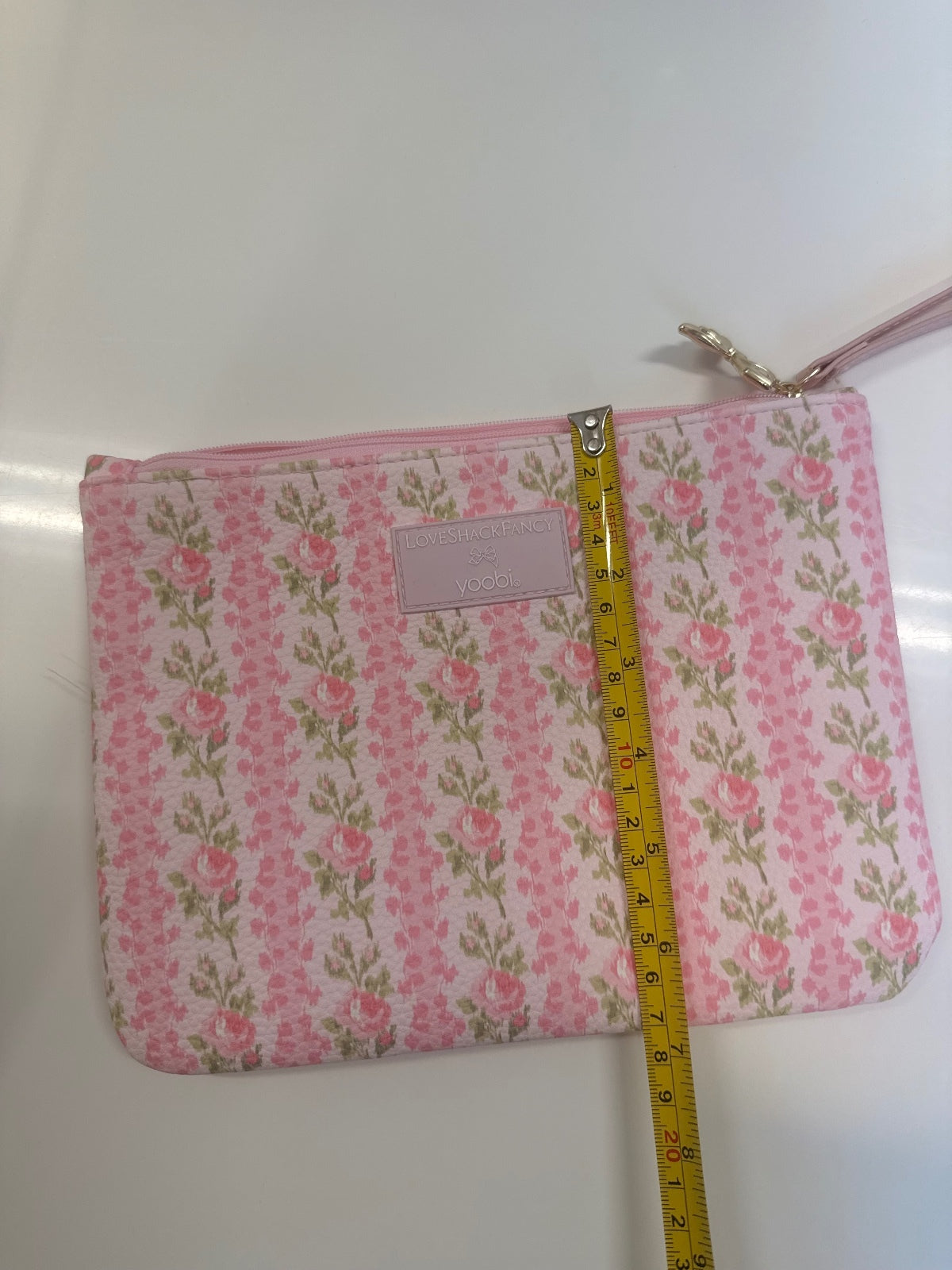 LoveShackFancy x Target Yoobi Floral Pencil Case Makeup Cosmetic Bag Wristlet PRE-OWNED