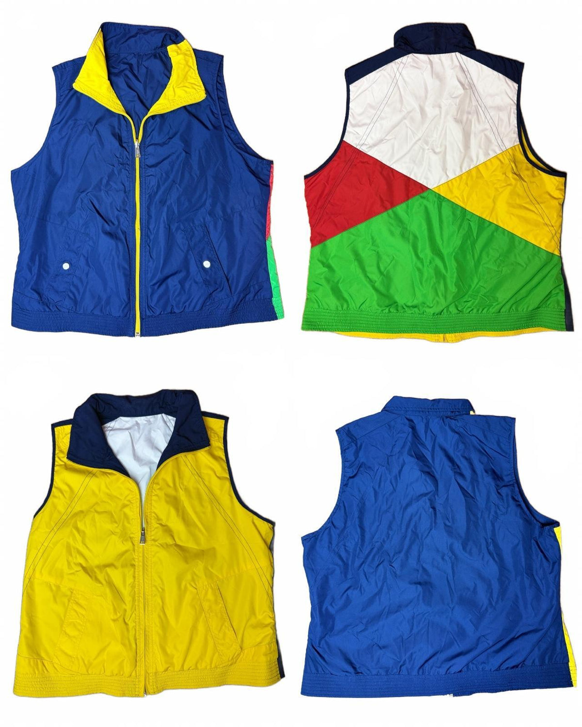 Lauren Ralph Lauren Women’s XL Reversible Colorblock Nautical Zip Vest LRL PRE-OWNED