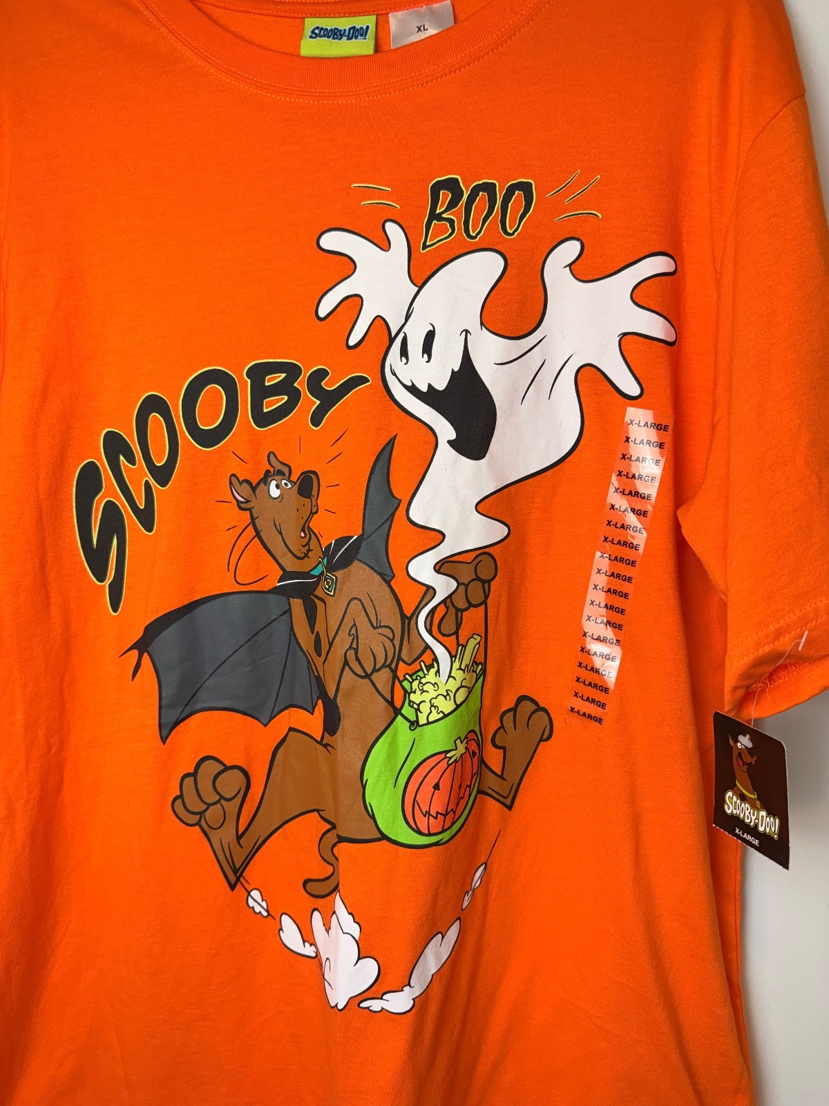 Scooby-Doo Halloween Boo Orange Graphic T-Shirt Men’s XL Brand New NWT