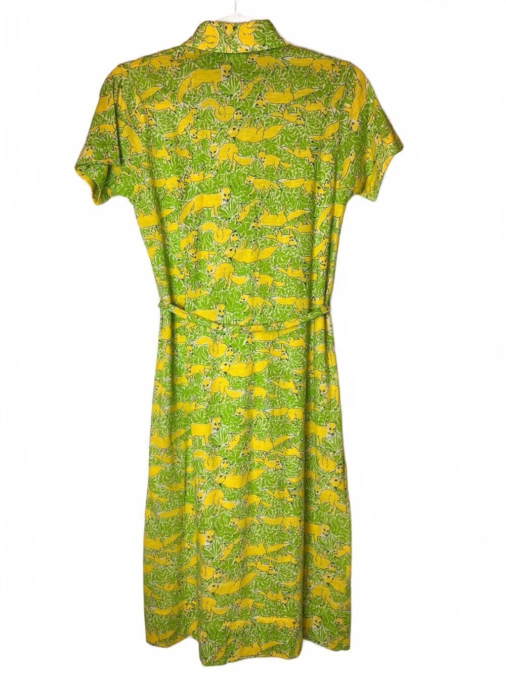 RARE 1960s Lilly Pulitzer The Lilly Fox Print Maxi Dress Vintage Mod Pop Art M