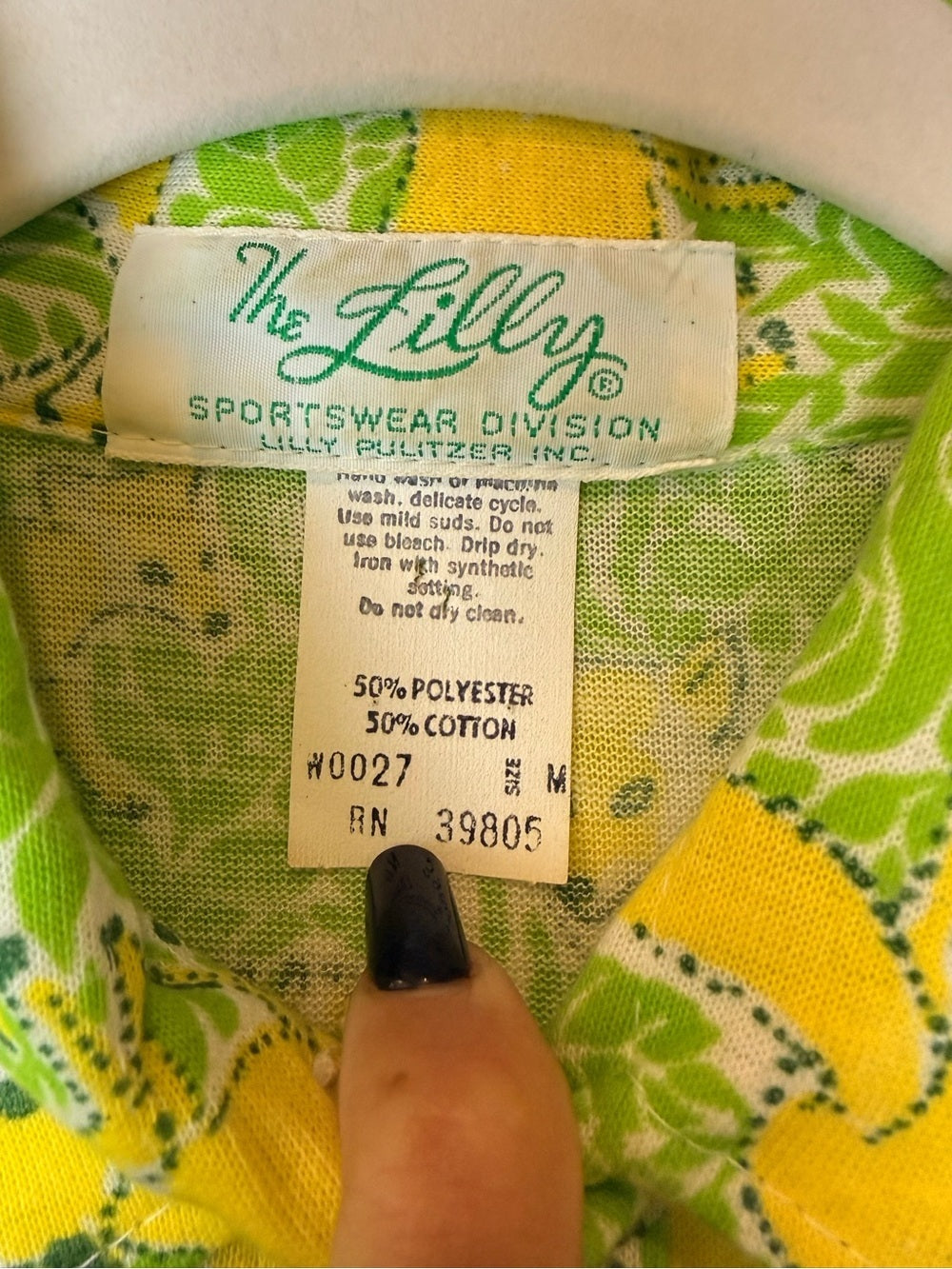 RARE 1960s Lilly Pulitzer The Lilly Fox Print Maxi Dress Vintage Mod Pop Art M