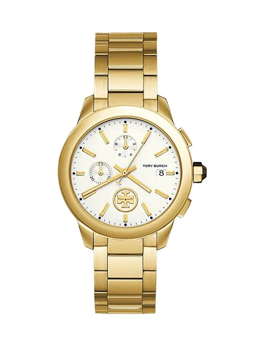 Tory Burch TBW1250 Collins Chronograph Gold-Tone Stainless Steel Watch