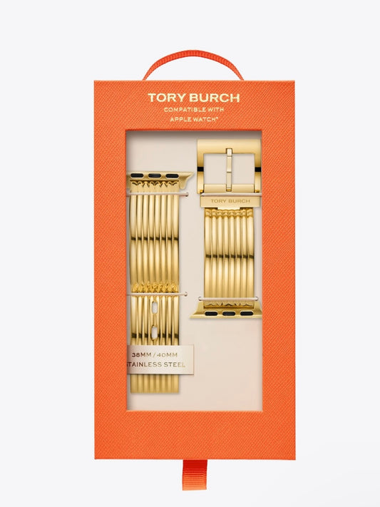 TORY BURCH BUDDY BANGLE BAND FOR APPLE WATCH®, GOLD-TONE, 38 MM – 40 MM, TBS0060