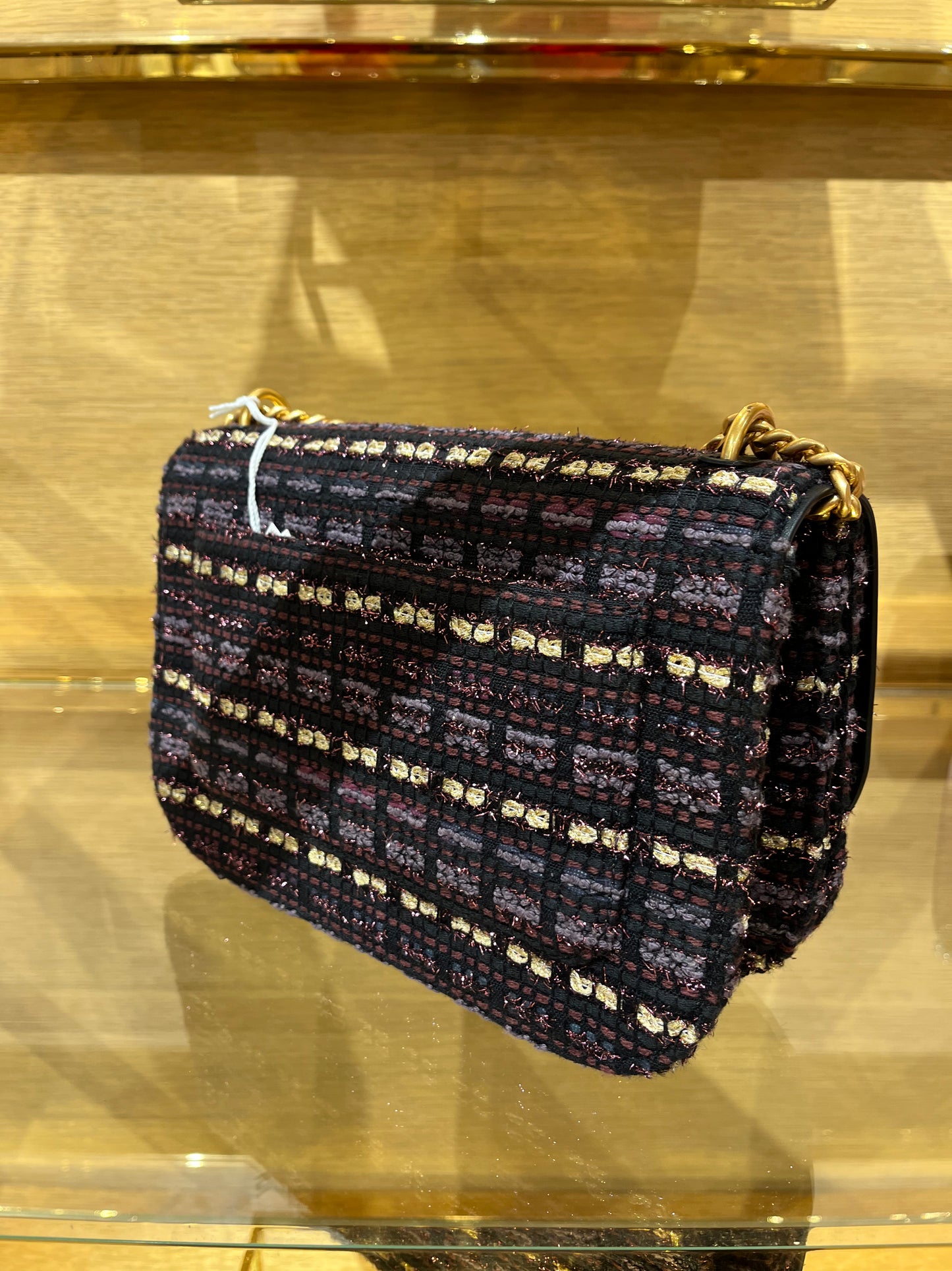 Tory Burch Emerson Tweed E/W Flap Adjustable Shoulder Bag, Multi, Retail $598