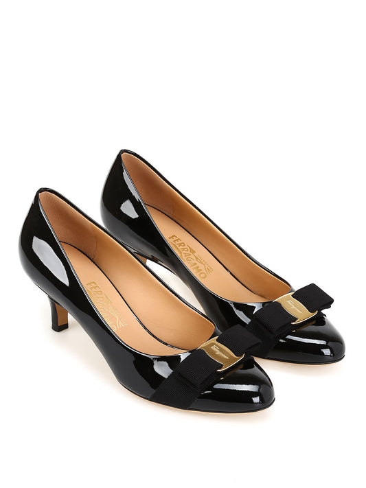 Ferragamo Carla Patent Leather Pump, Size 8