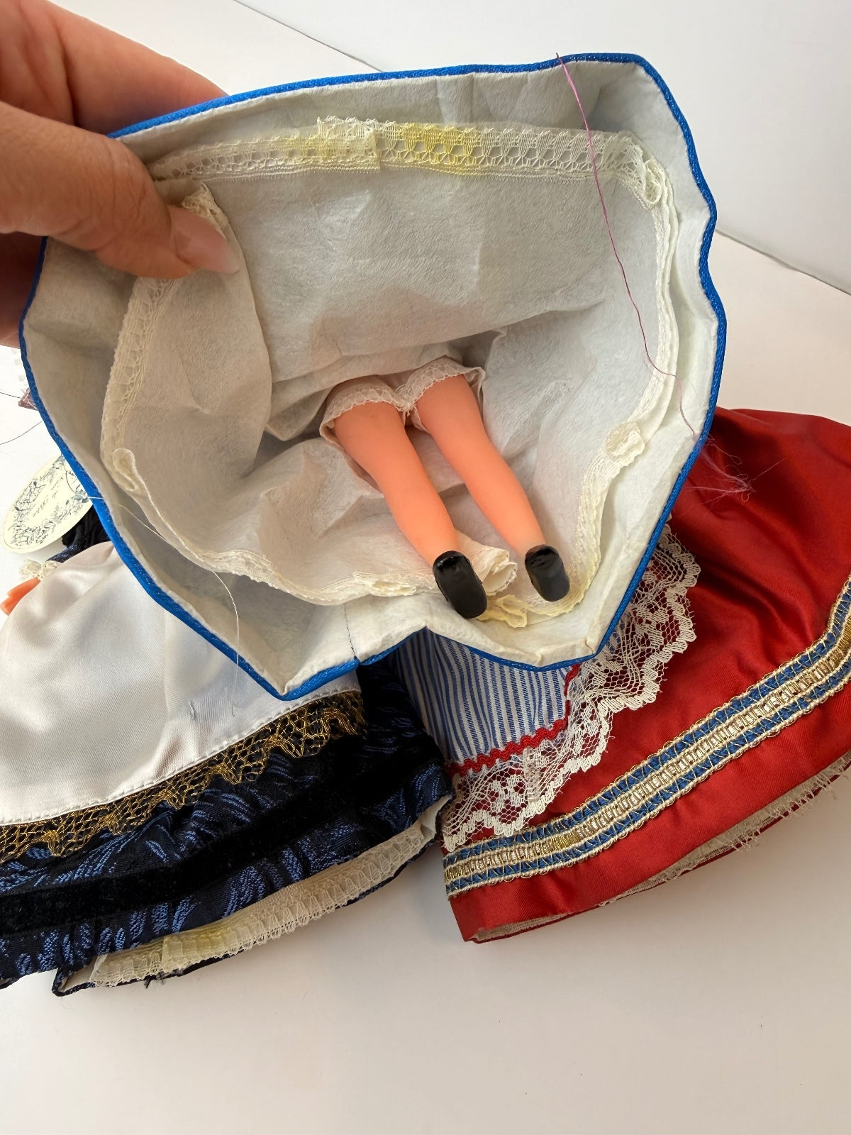 Vintage Petitcollin Rare French Costume Dolls Set of 3 Au Nain Bleu Paris