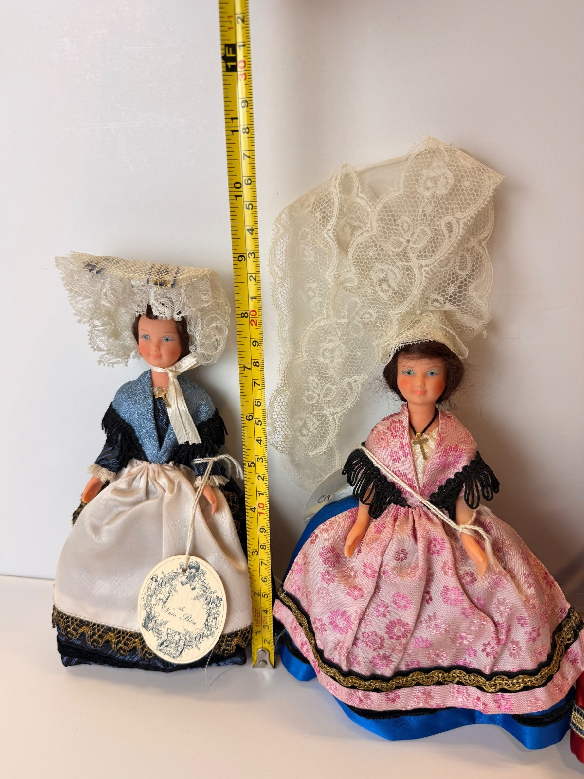 Vintage Petitcollin Rare French Costume Dolls Set of 3 Au Nain Bleu Paris