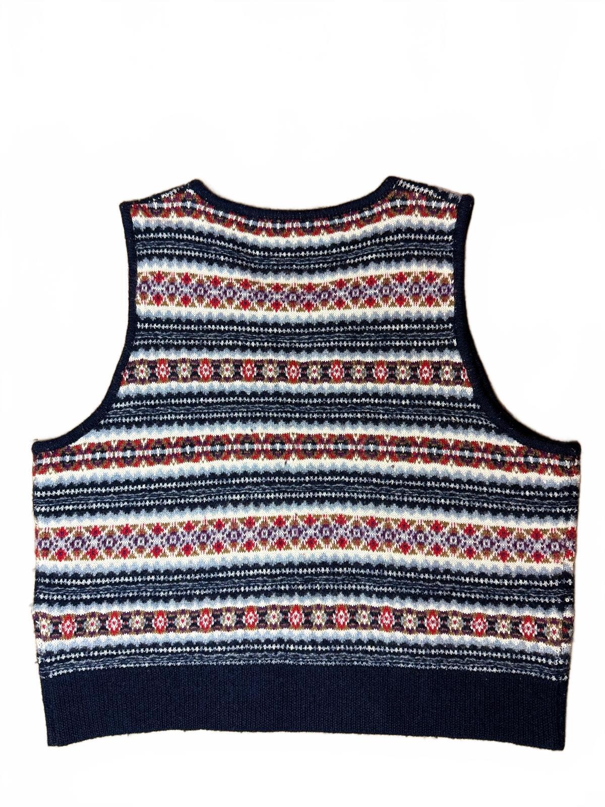 J.Crew Fair Isle Sweater Shell in Boiled WOOL BLEND, Size L, PRE-OWNED