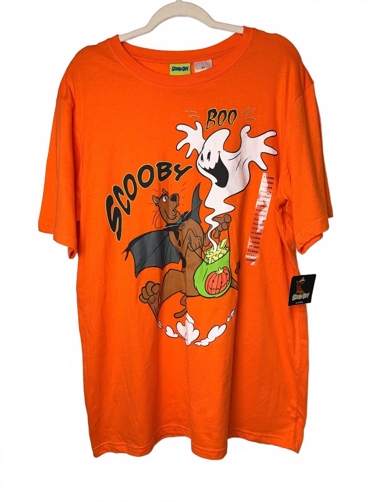 Scooby-Doo Halloween Boo Orange Graphic T-Shirt Men’s XL Brand New NWT