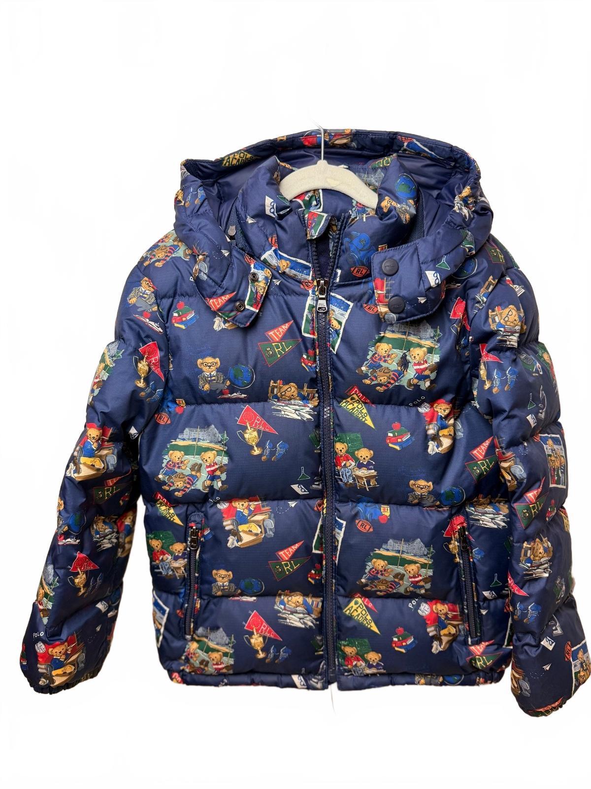 Polo Bear by Ralph Lauren Kid’s  Water-Repellent Down Jacket, Multi, Size 7 | PRE-OWNED
