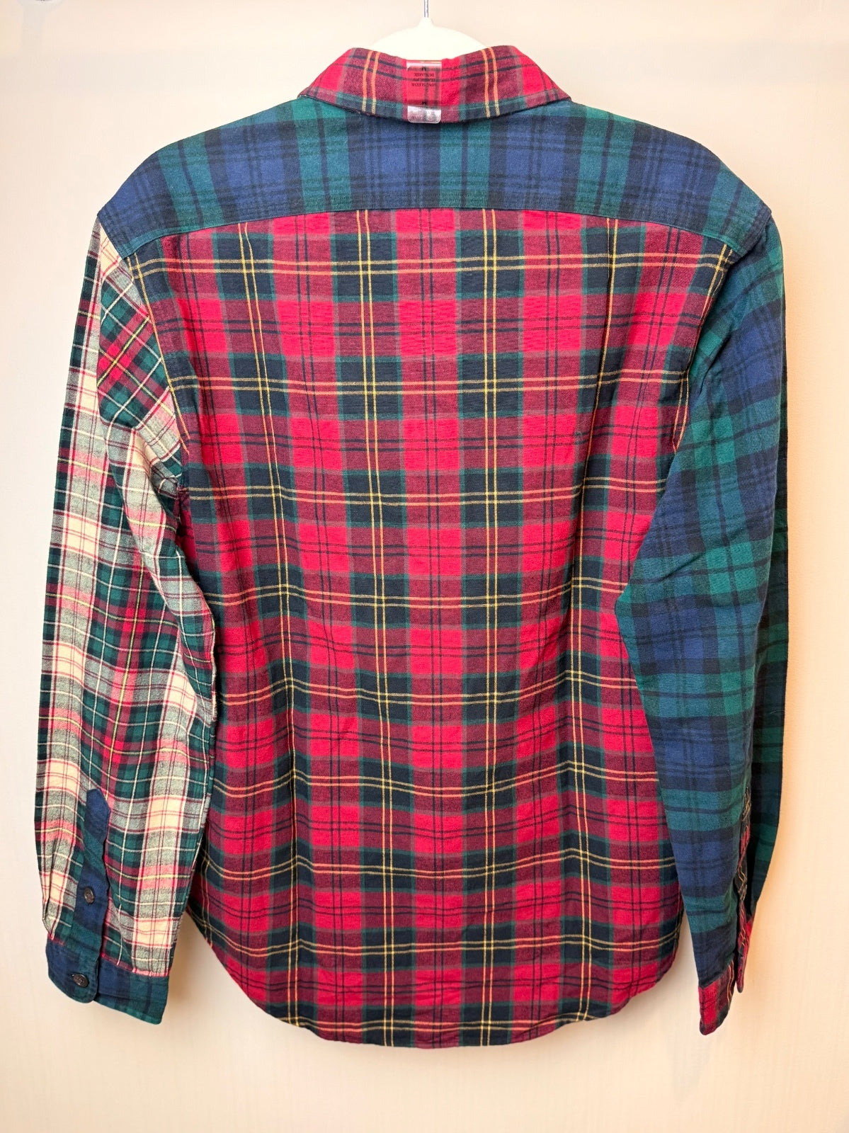 Polo Ralph Lauren Men's Plaid Brushed Oxford Fun Shirt Multicolor Patchwork M