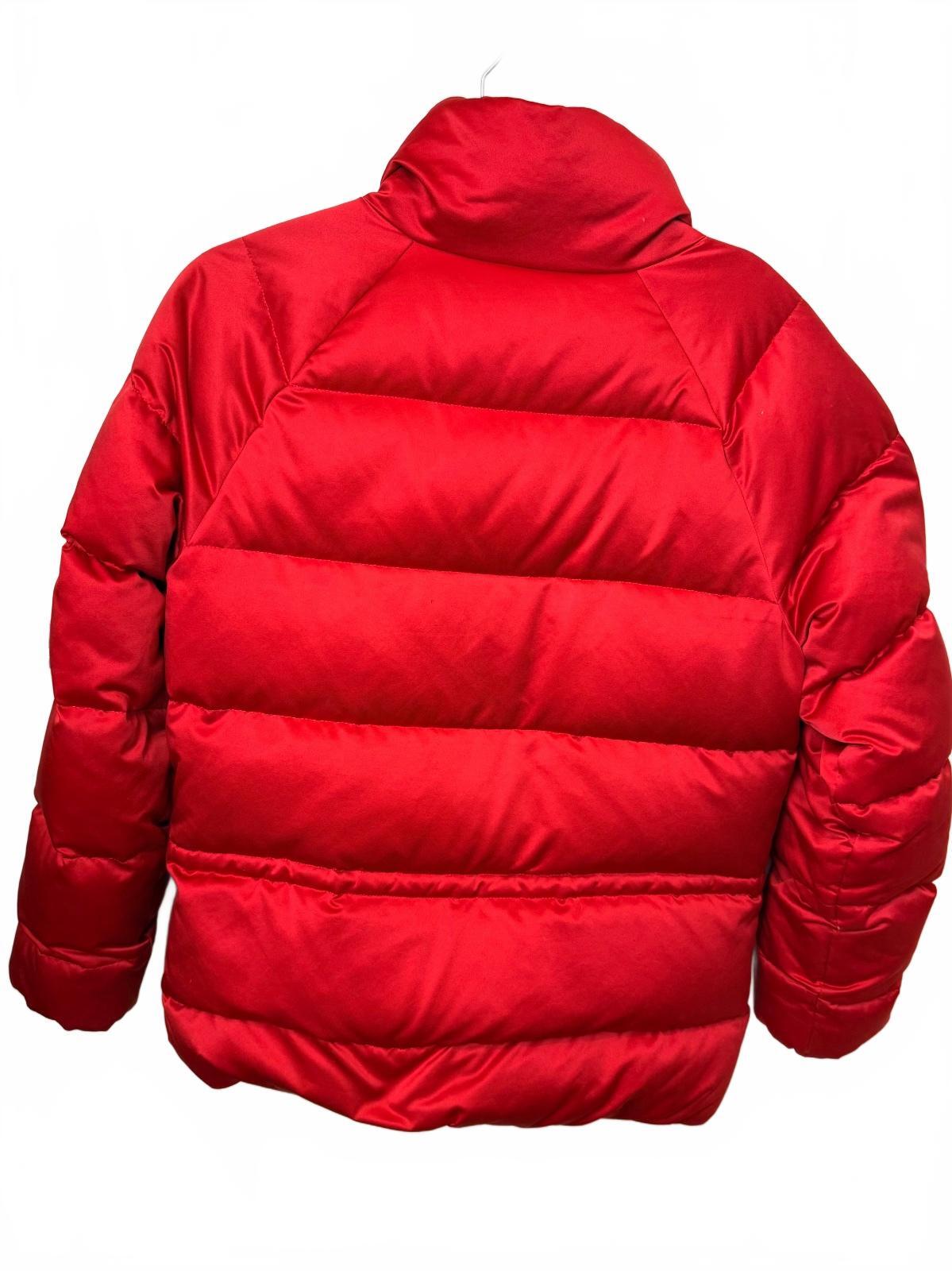 Lauren Ralph Lauren Women's Lipstick Red Satin Down Puffer Jacket, Size M