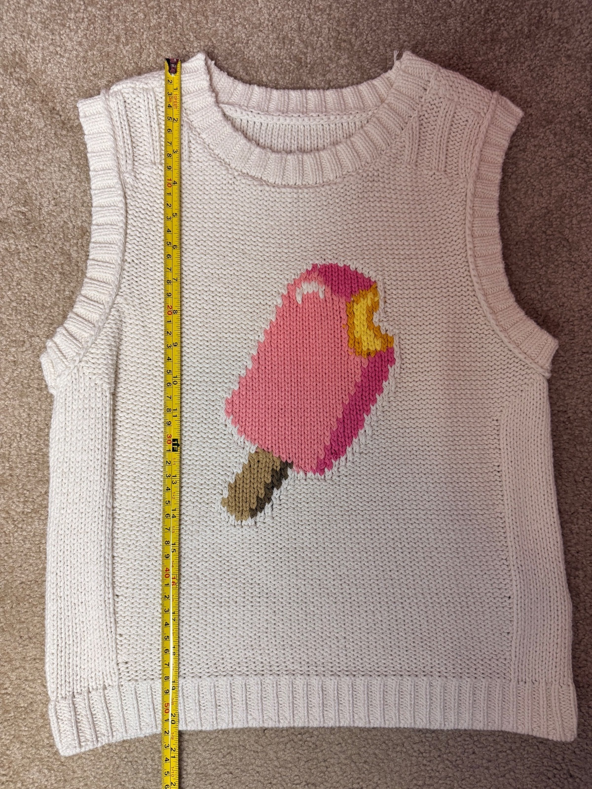 Anthropologie Maeve Linen Blend Popsicle Icon Sleeveless Sweater Tank Top Size S NWOT
