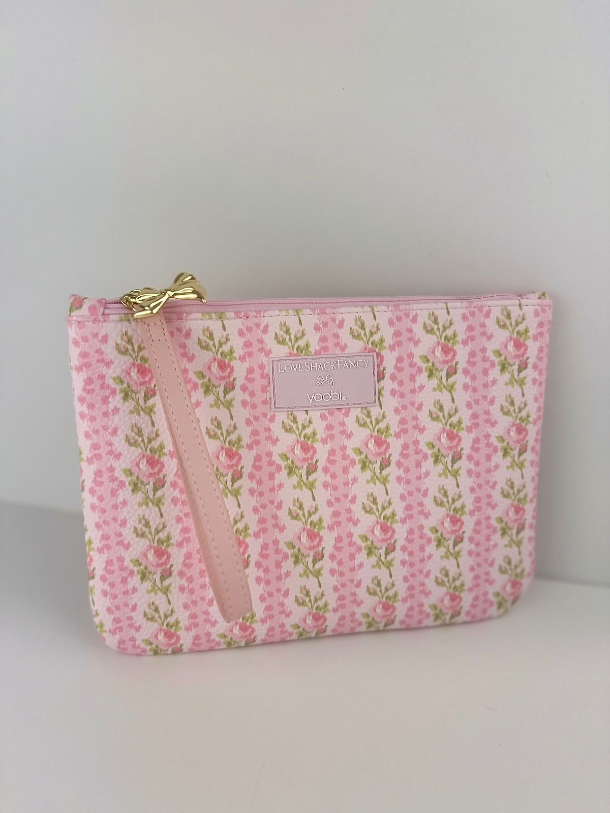 LoveShackFancy x Target Yoobi Floral Pencil Case Makeup Cosmetic Bag Wristlet PRE-OWNED