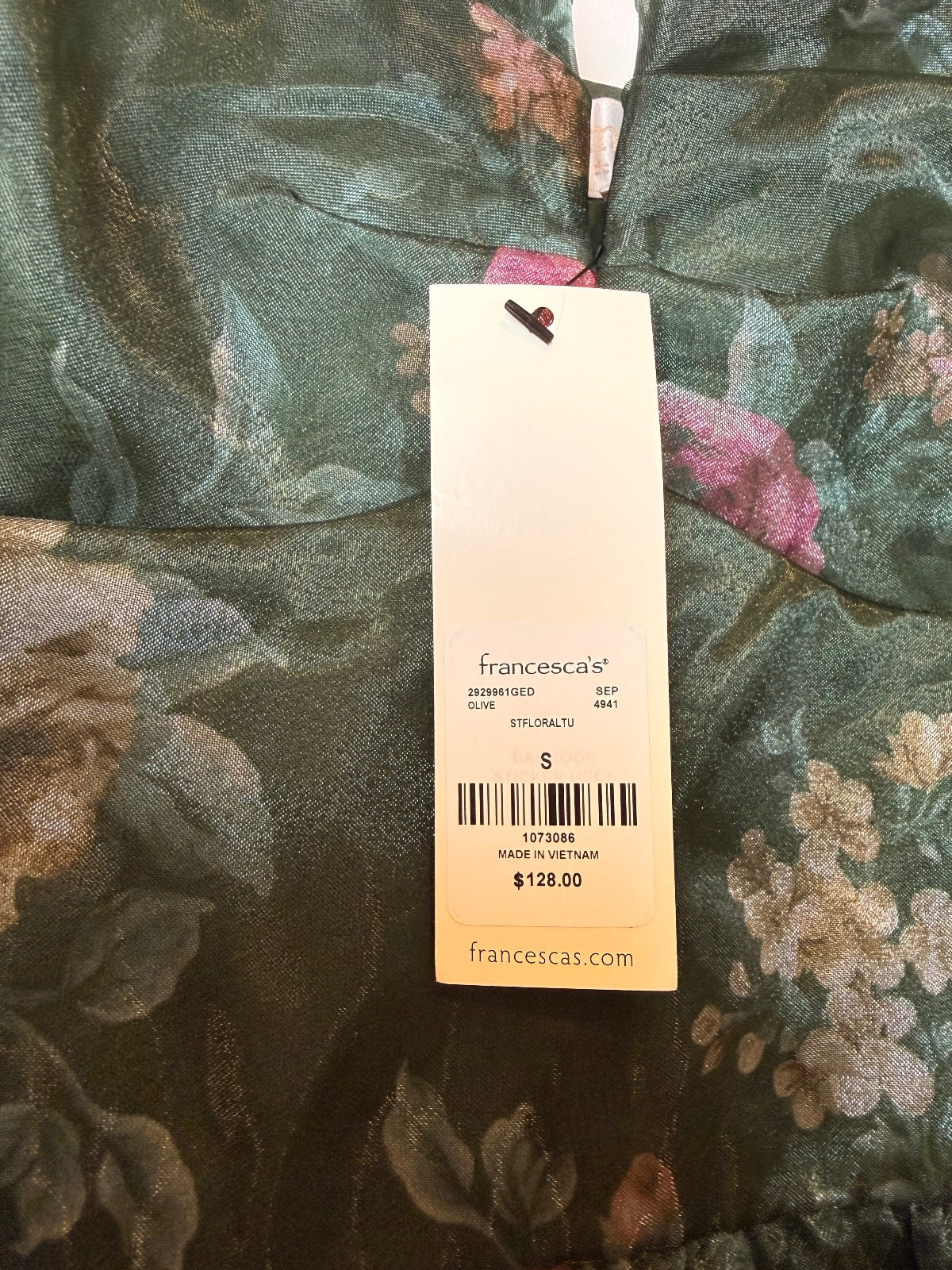 Francesca’s Katy Floral Tulle Midi Dress Size S NWT