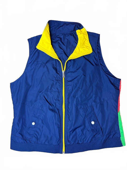 Lauren Ralph Lauren Women’s XL Reversible Colorblock Nautical Zip Vest LRL PRE-OWNED