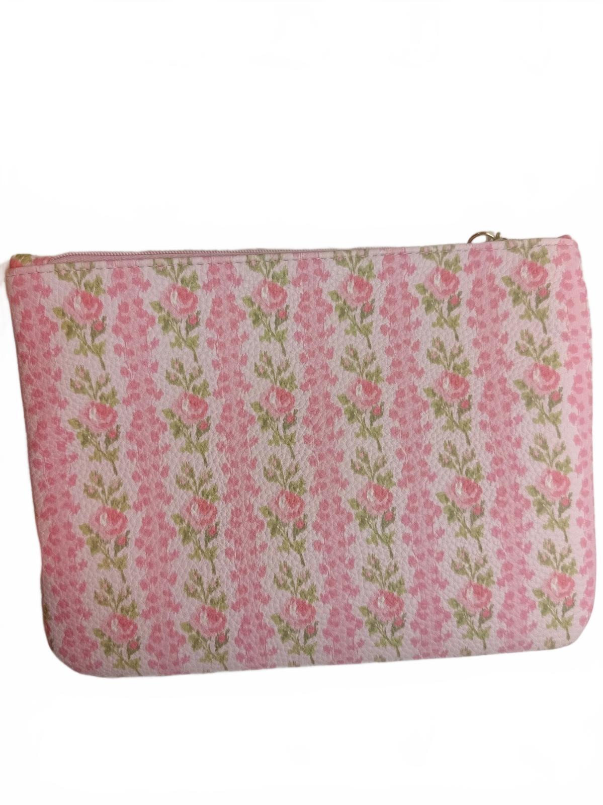 LoveShackFancy x Target Yoobi Floral Pencil Case Makeup Cosmetic Bag Wristlet PRE-OWNED