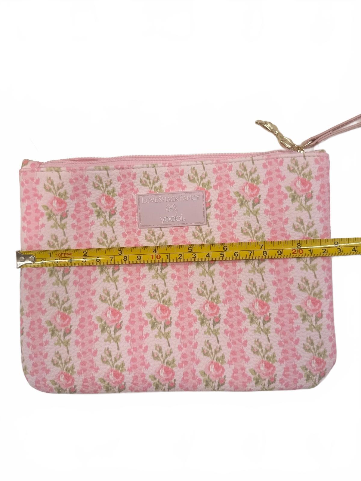 LoveShackFancy x Target Yoobi Floral Pencil Case Makeup Cosmetic Bag Wristlet PRE-OWNED