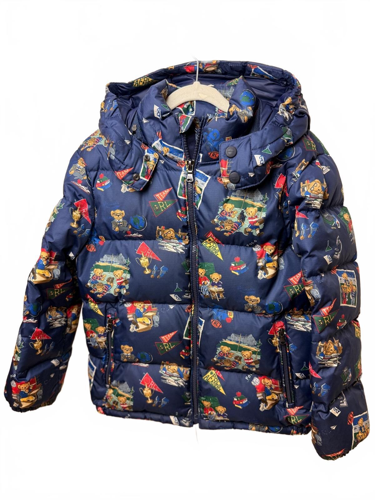 Polo Bear by Ralph Lauren Kid’s  Water-Repellent Down Jacket, Multi, Size 7 | PRE-OWNED