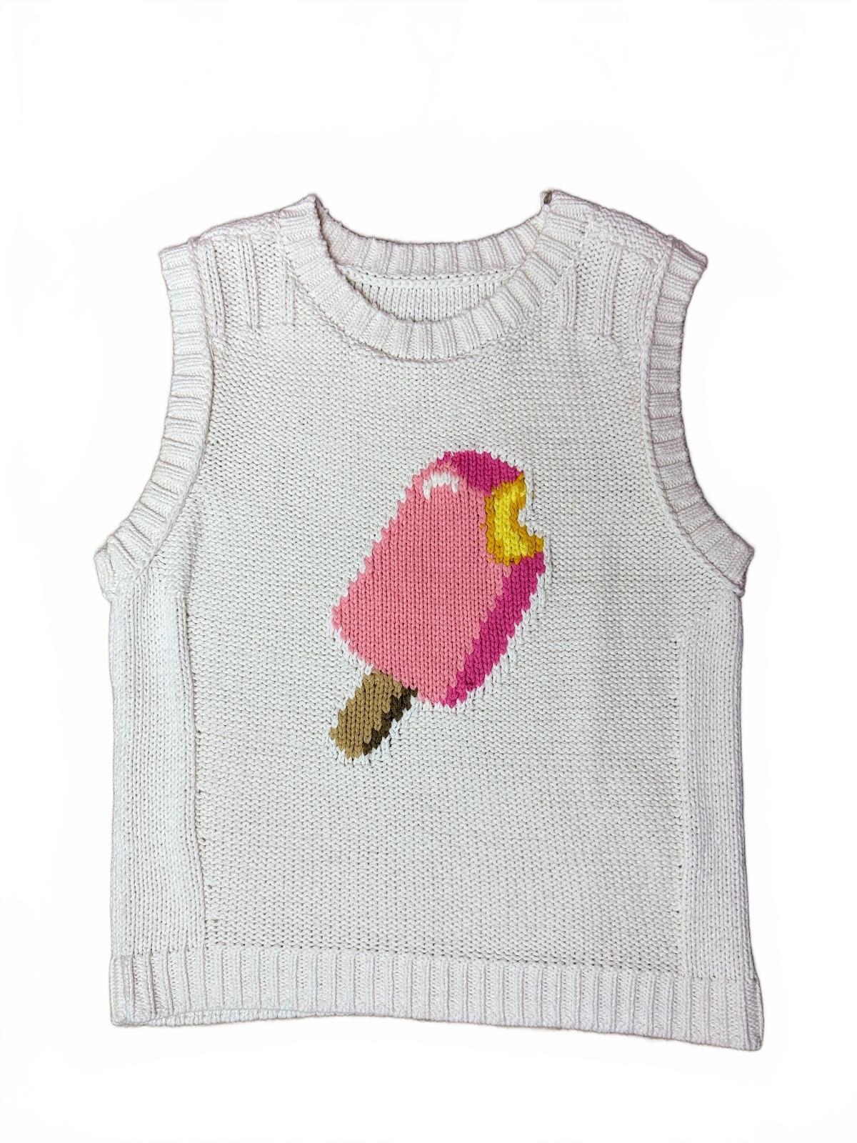 Anthropologie Maeve Linen Blend Popsicle Icon Sleeveless Sweater Tank Top Size S NWOT