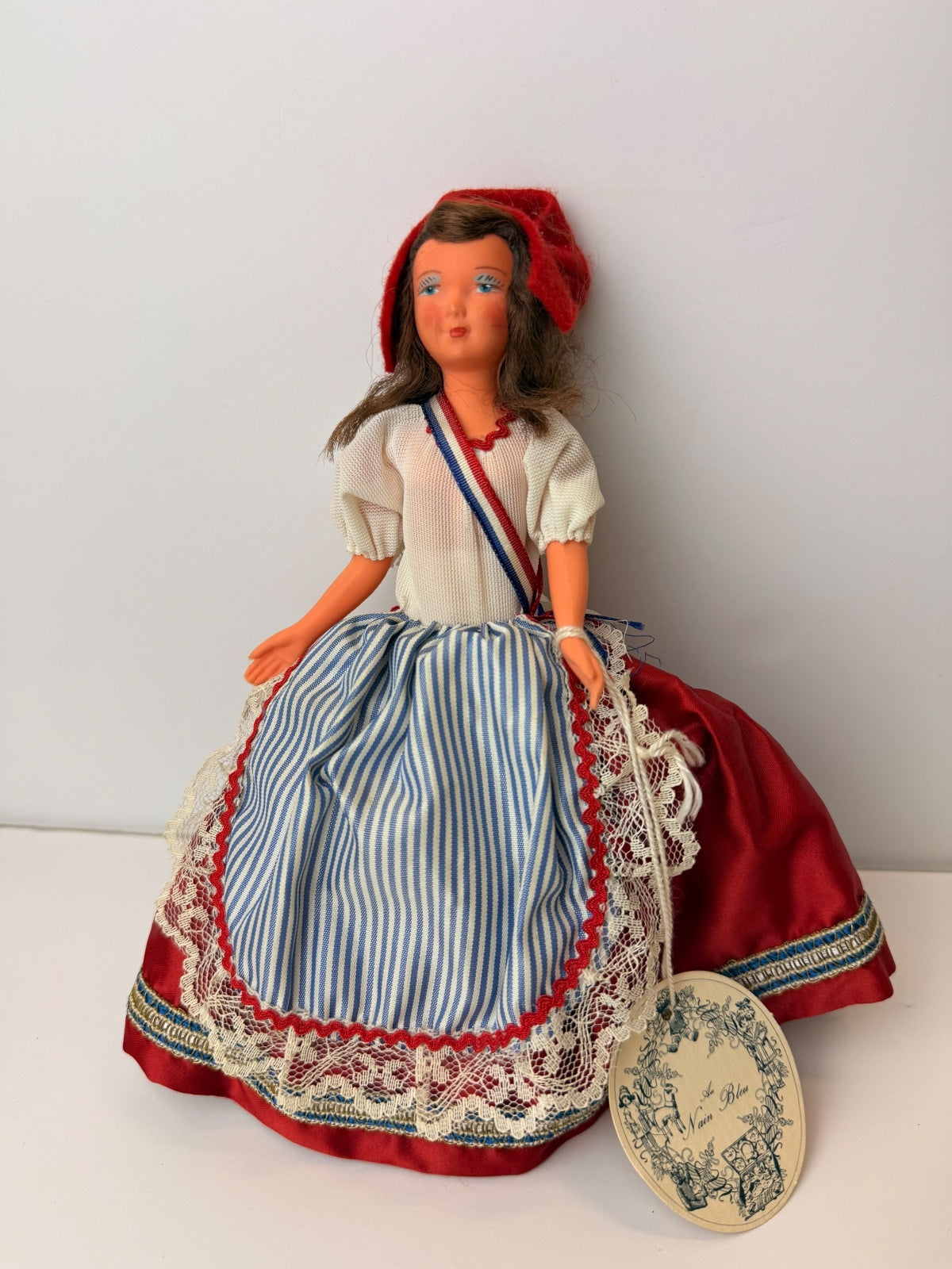 Vintage Petitcollin Rare French Costume Dolls Set of 3 Au Nain Bleu Paris
