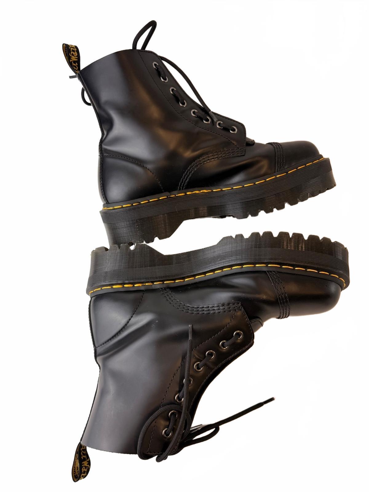 Dr. Martens Sinclair Leather Platform Boots in Black, Size 11