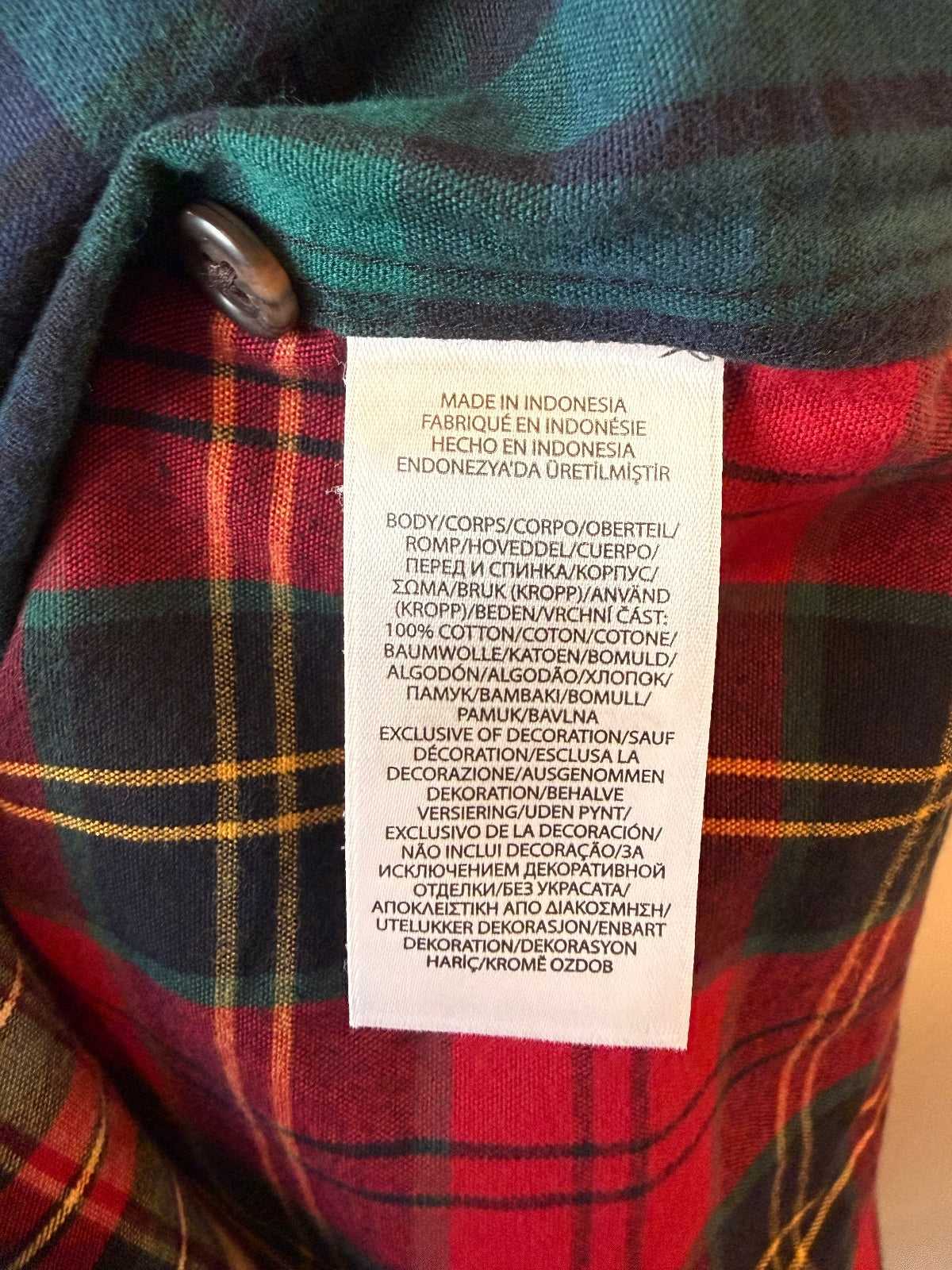 Polo Ralph Lauren Men's Plaid Brushed Oxford Fun Shirt Multicolor Patchwork M