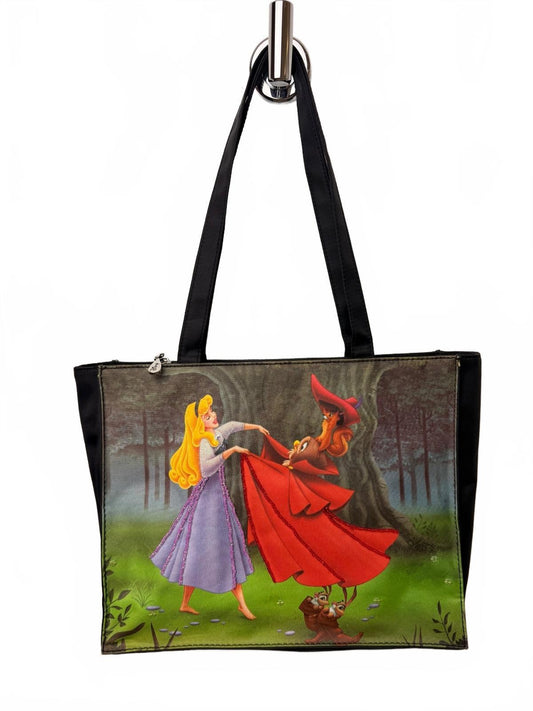 Rare Disney Sleeping Beauty Aurora Sequin Beaded Tote Shoulder Bag HTF