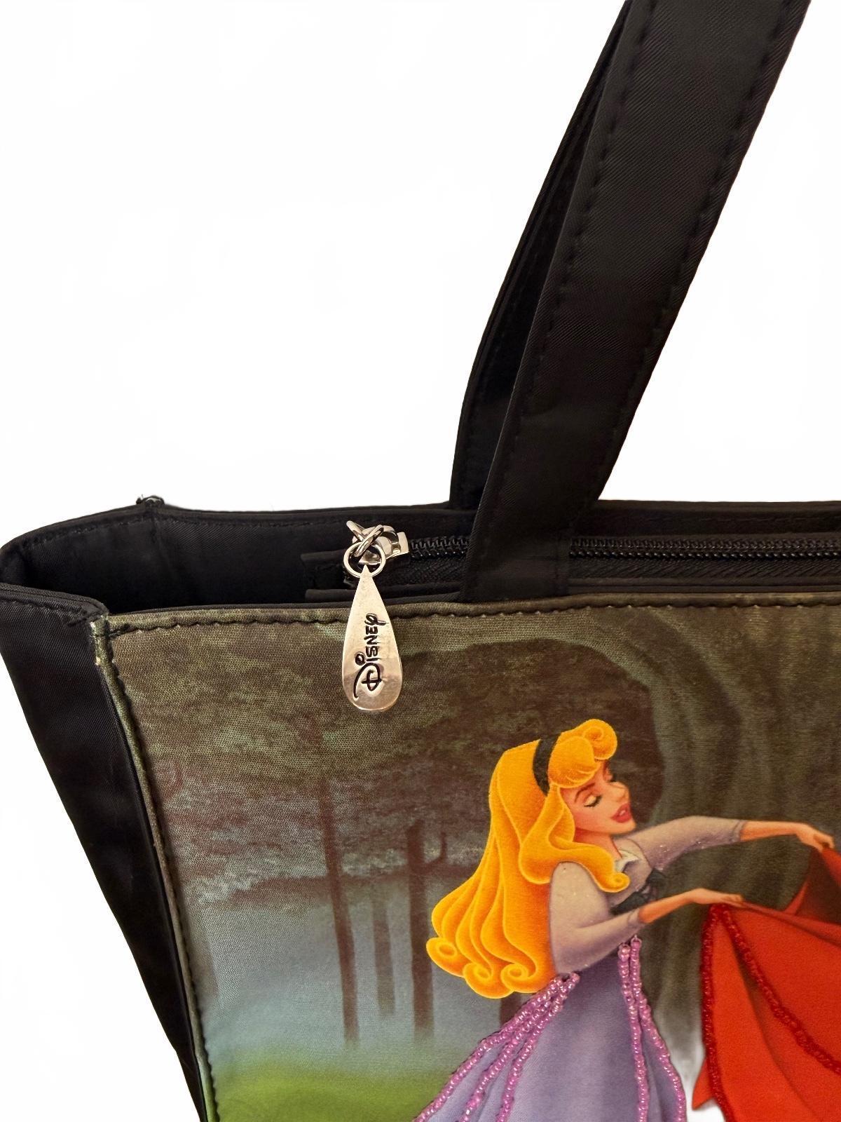 Rare Disney Sleeping Beauty Aurora Sequin Beaded Tote Shoulder Bag HTF