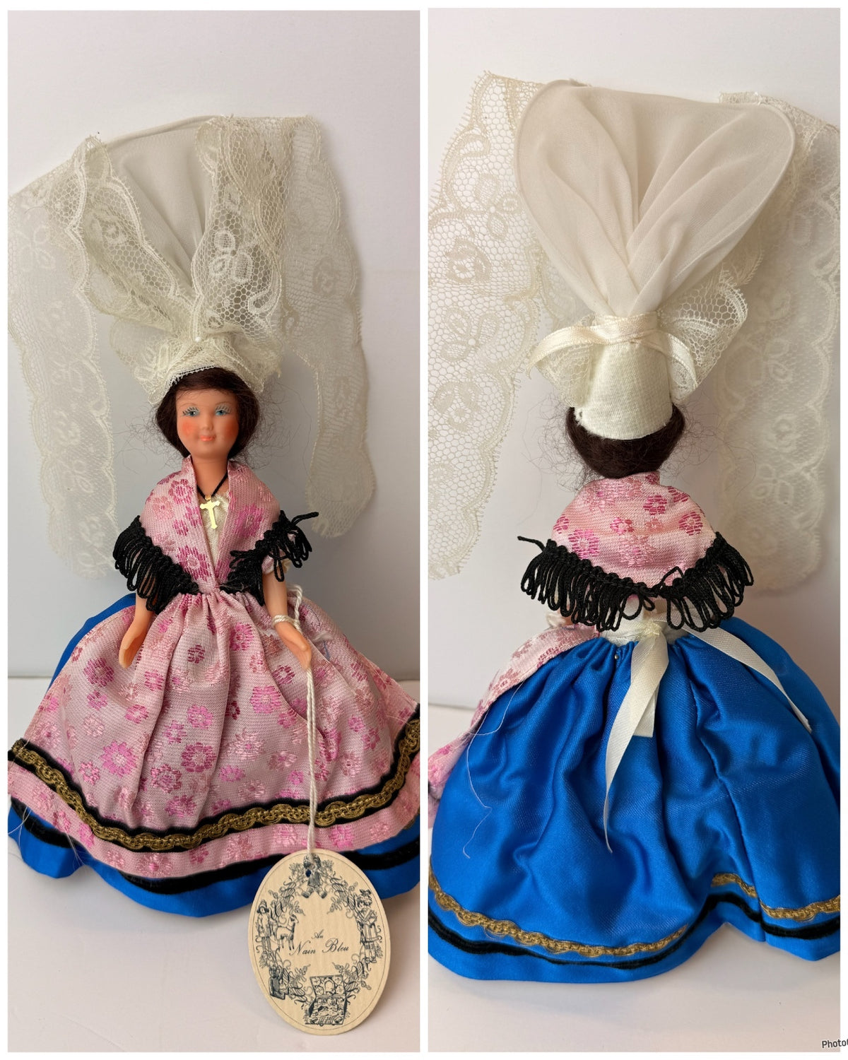 Vintage Petitcollin Rare French Costume Dolls Set of 3 Au Nain Bleu Paris