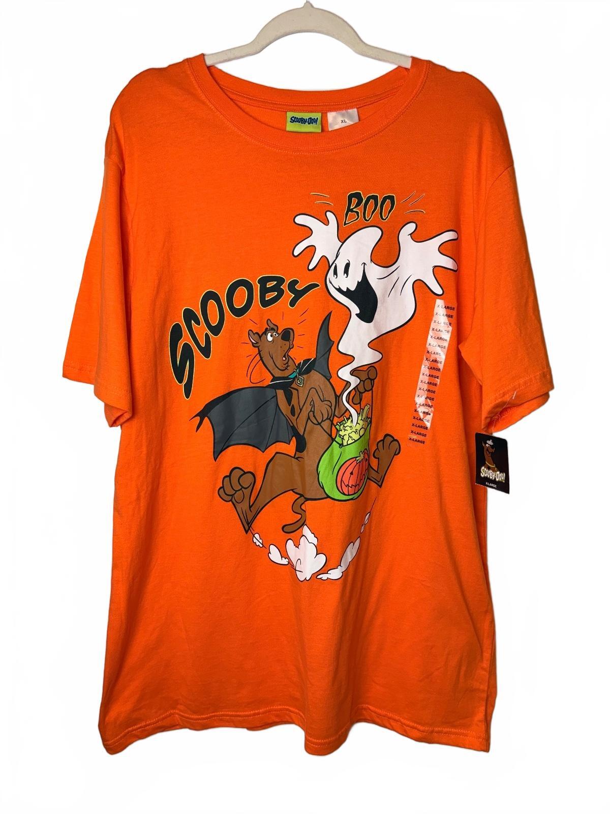 Scooby-Doo Halloween Boo Orange Graphic T-Shirt Men’s XL Brand New NWT