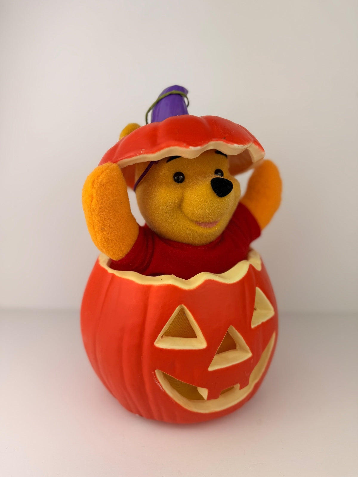 Vintage 1998 Telco Disney Winnie the Pooh Animated Halloween Pumpkin Untested