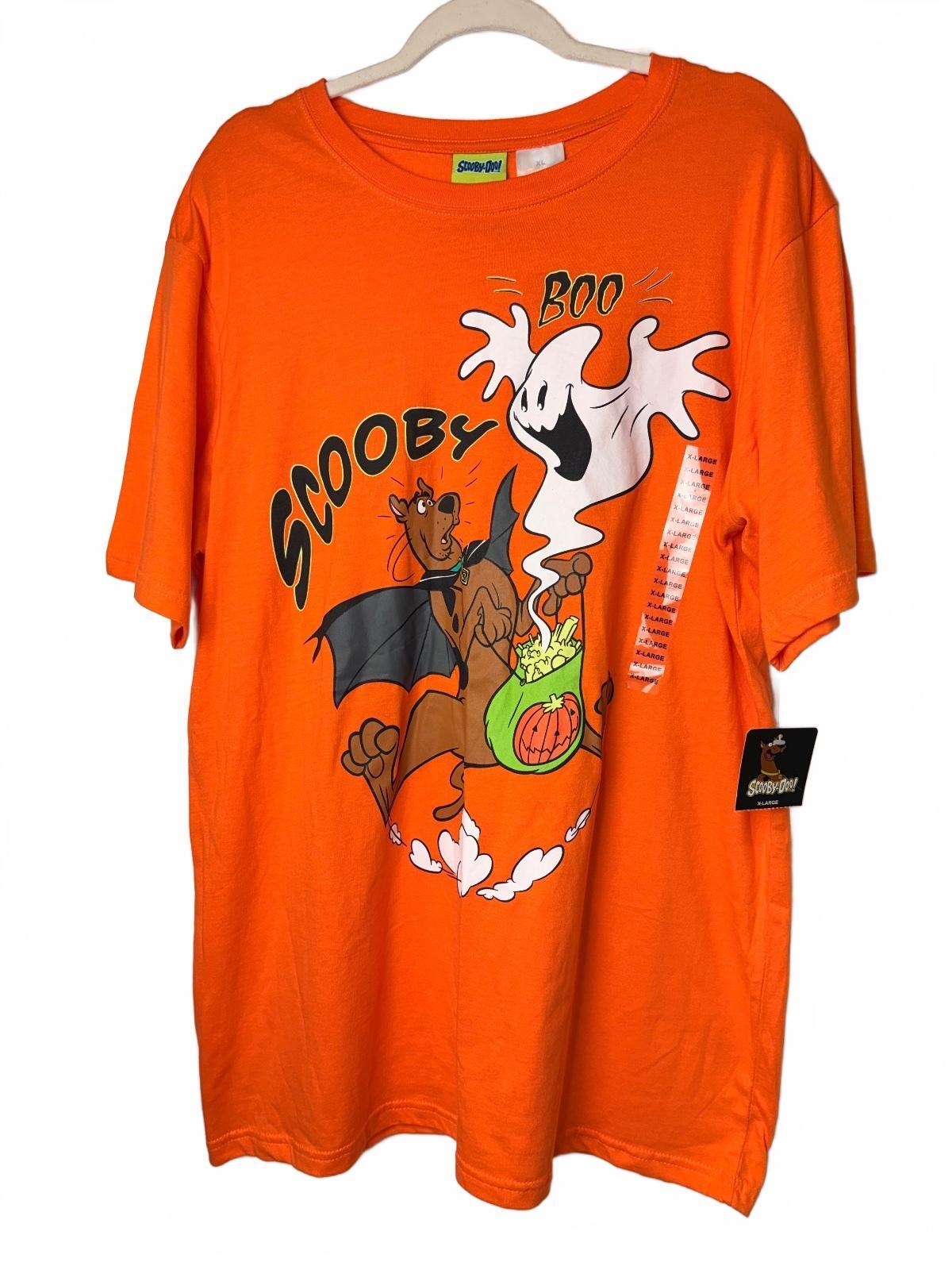 Scooby-Doo Halloween Boo Orange Graphic T-Shirt Men’s XL Brand New NWT