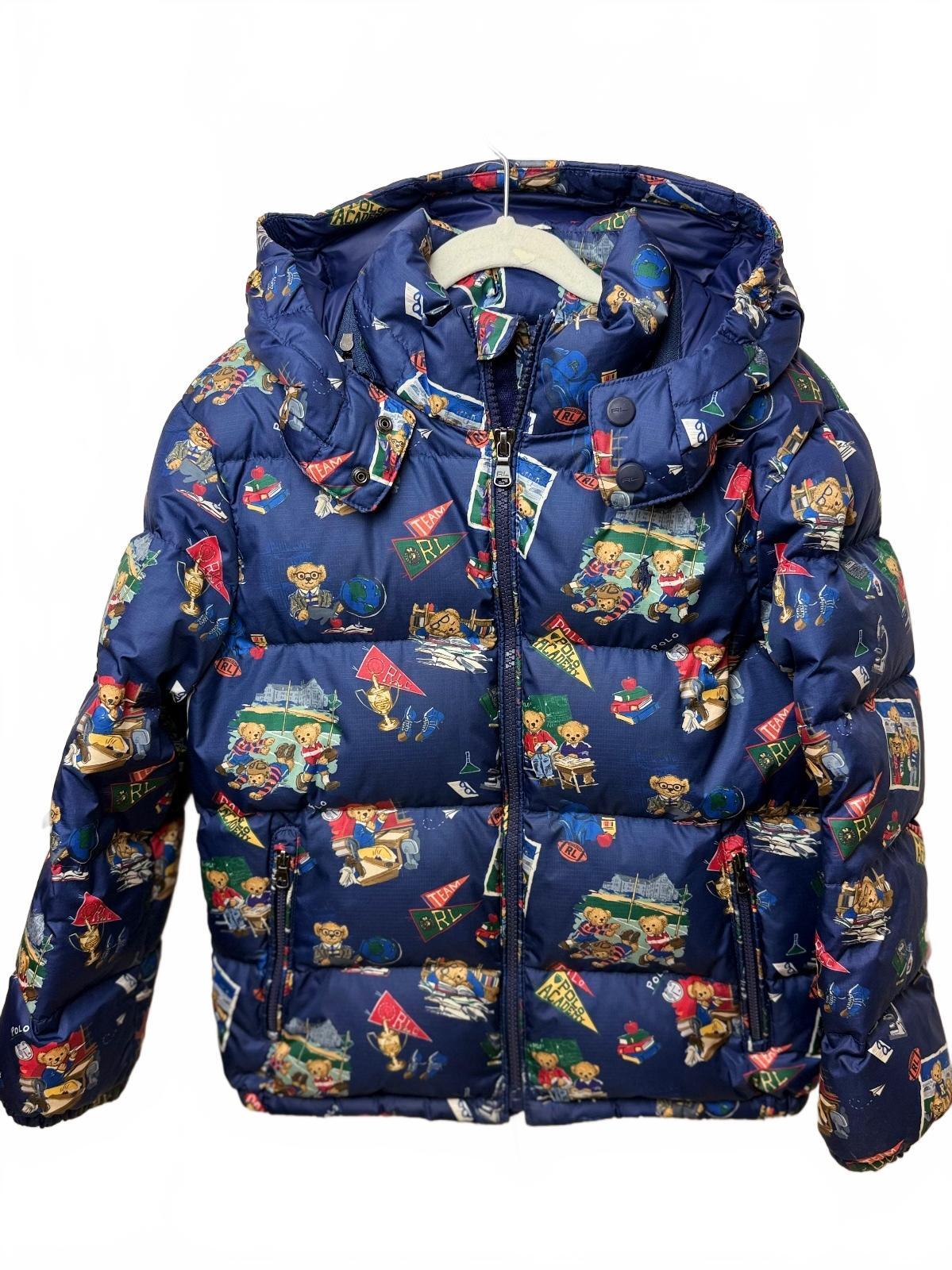 Polo Bear by Ralph Lauren Kid’s  Water-Repellent Down Jacket, Multi, Size 7 | PRE-OWNED