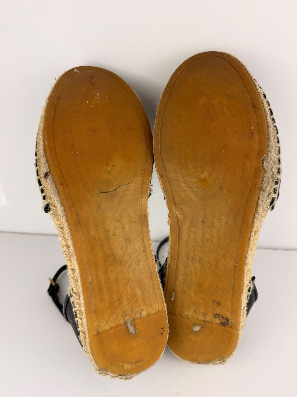 Tory Burch Eleanor D'Orsay Espadrille, Perfect Black, Size 8