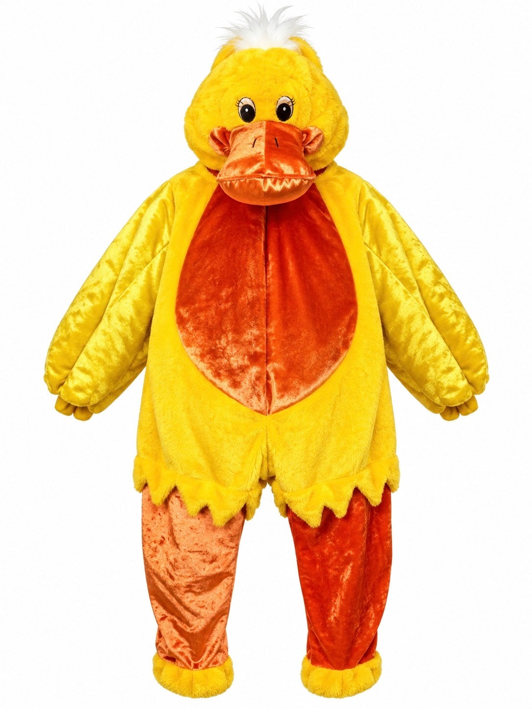Celebrations Halloween Plush Duck Costume Kids Large Yellow Orange Full Body PRE-OWNED