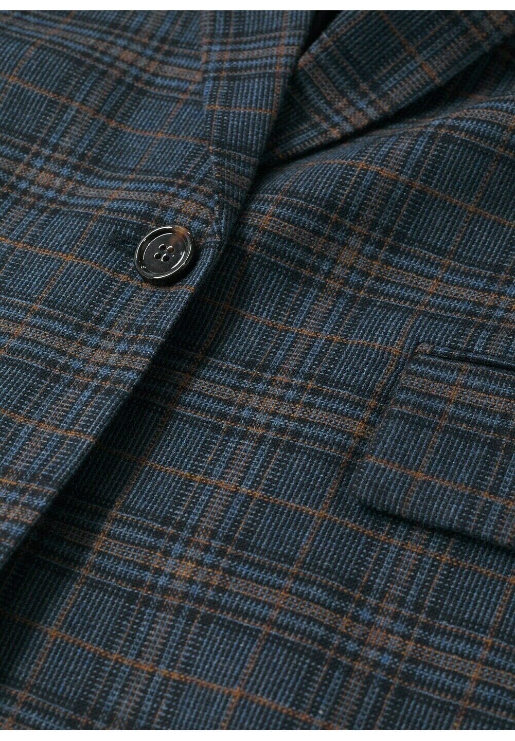 MANGO Paola Blue Plaid Wool Blend Blazer Jacket Women’s S NWT