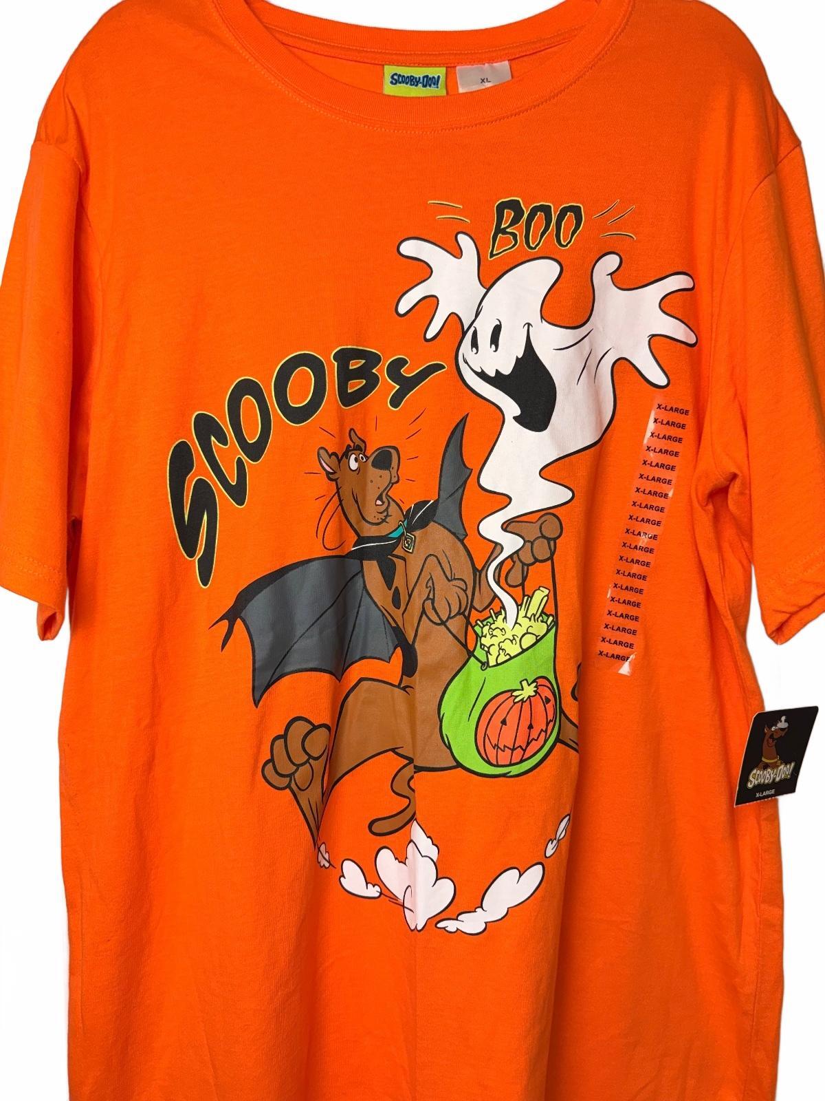 Scooby-Doo Halloween Boo Orange Graphic T-Shirt Men’s XL Brand New NWT