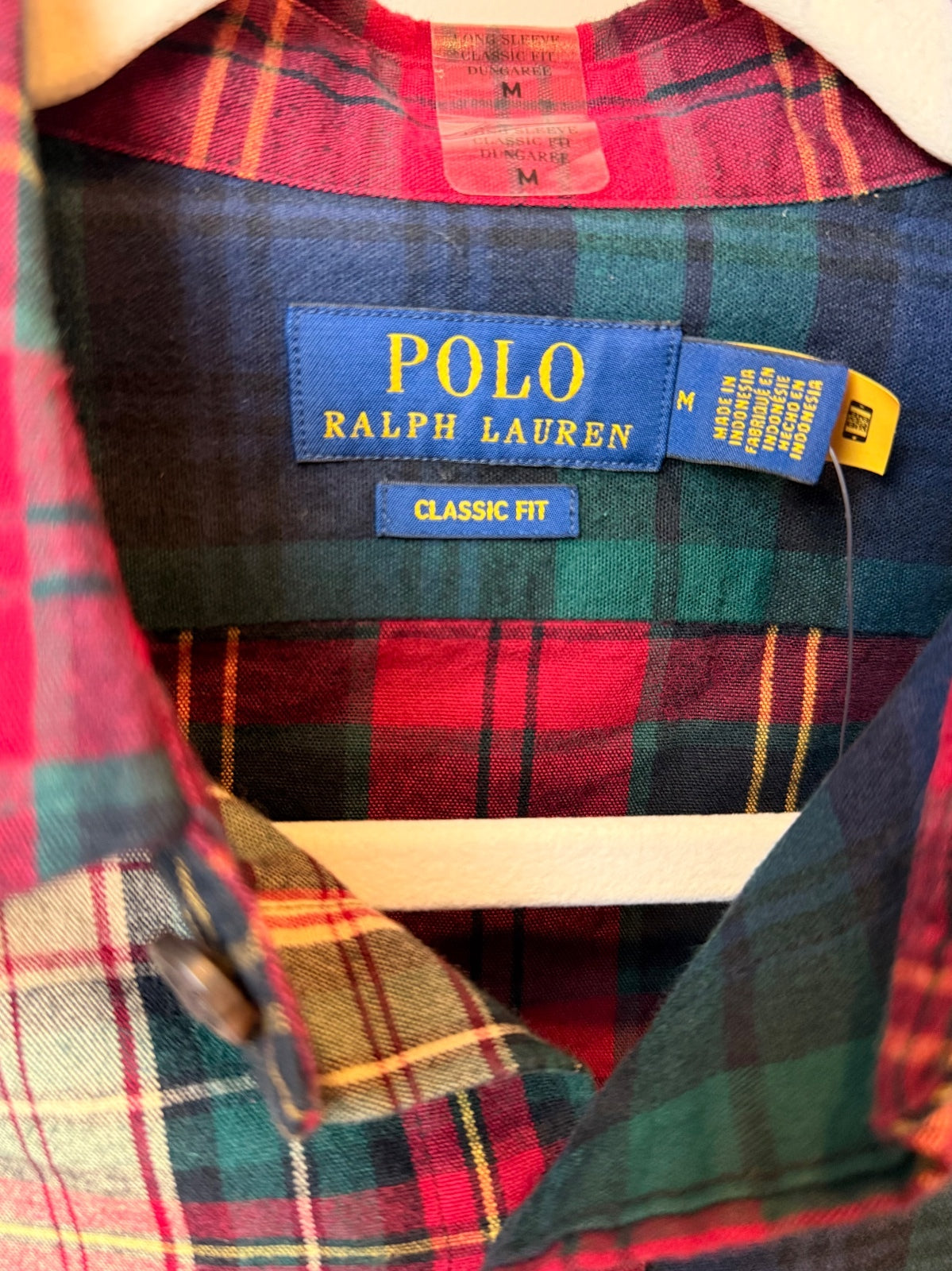 Polo Ralph Lauren Men's Plaid Brushed Oxford Fun Shirt Multicolor Patchwork M