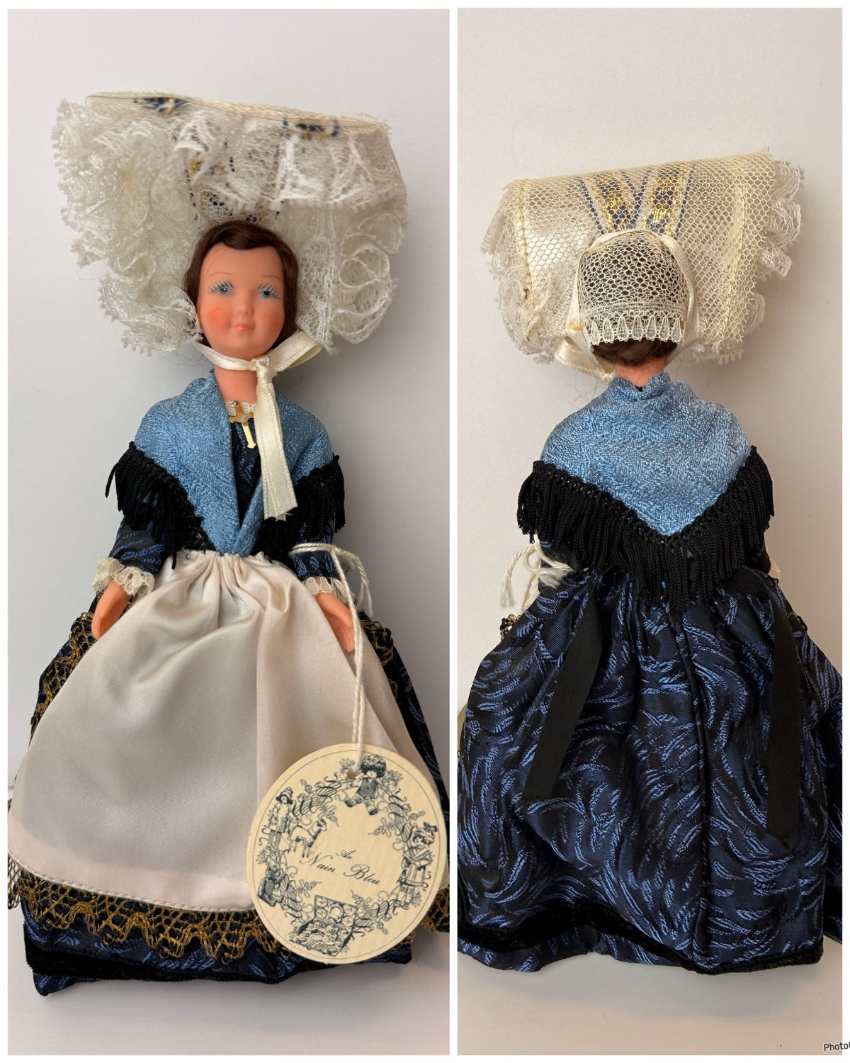 Vintage Petitcollin Rare French Costume Dolls Set of 3 Au Nain Bleu Paris