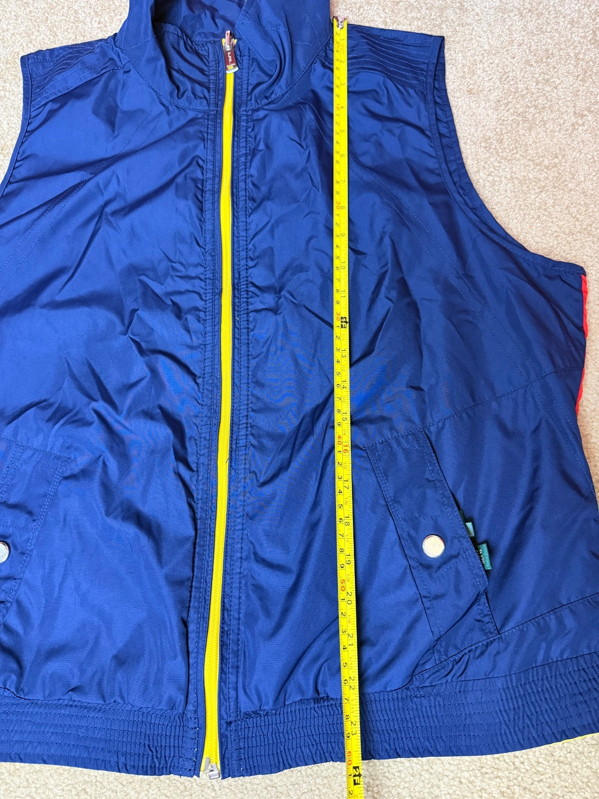 Lauren Ralph Lauren Women’s XL Reversible Colorblock Nautical Zip Vest LRL PRE-OWNED