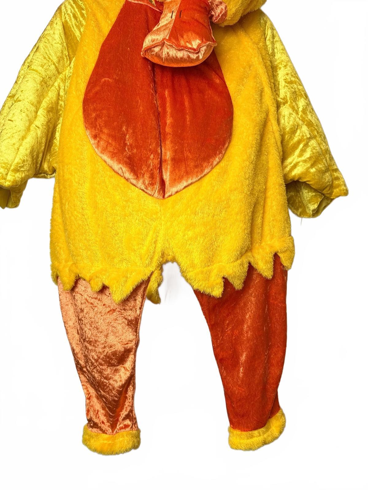 Celebrations Halloween Plush Duck Costume Kids Large Yellow Orange Full Body PRE-OWNED