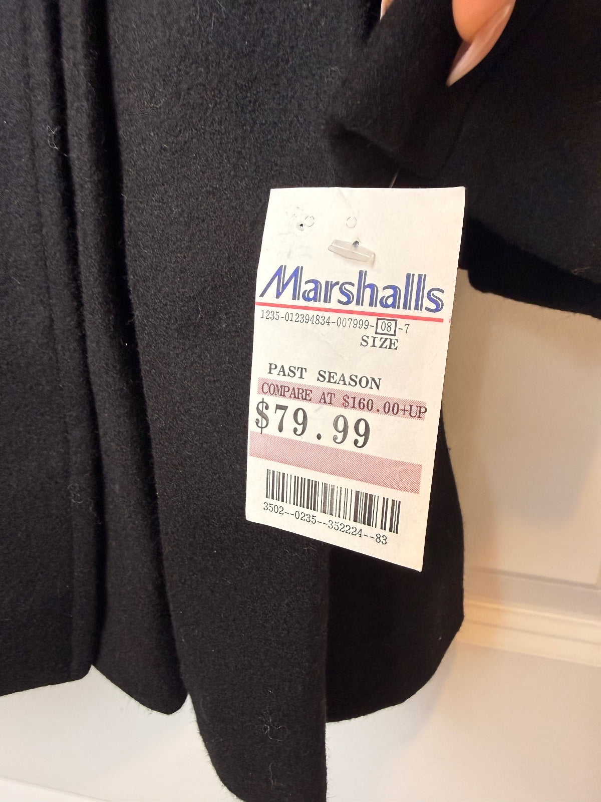 GUESS Y2K Black Wool Blend Military Double Breasted Belted Coat Gold Buttons L