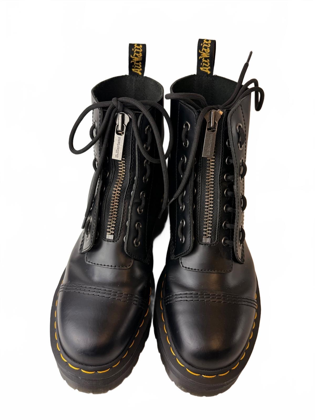 Dr. Martens Sinclair Leather Platform Boots in Black, Size 11